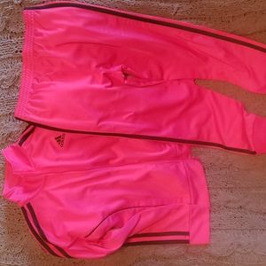 Adidas Tracksuit Girls Pink and Black size 6x